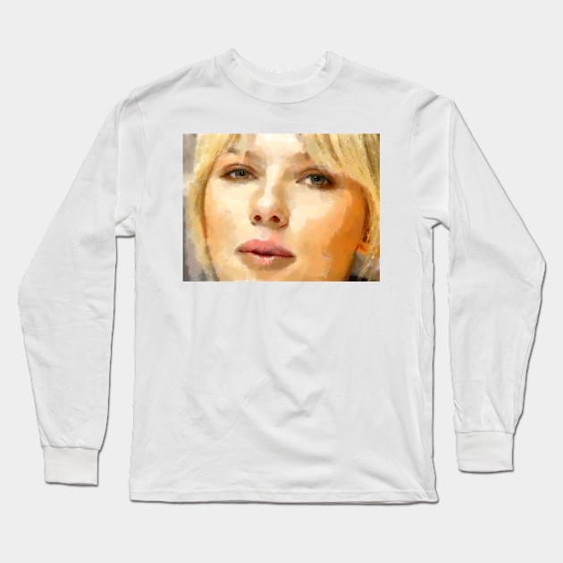 Scarlett J Long Sleeve T-Shirt by bogfl